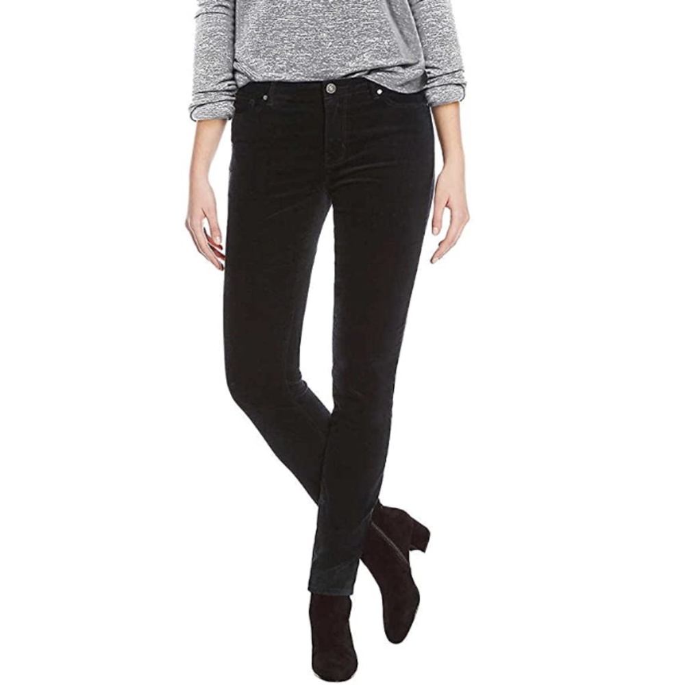 NWT Buffalo David Bitton Black Velvet Stretch Skinny